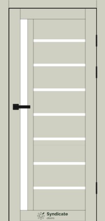 Двері Syndicat Doors PVC 101 Емалія Лате сатинове скло